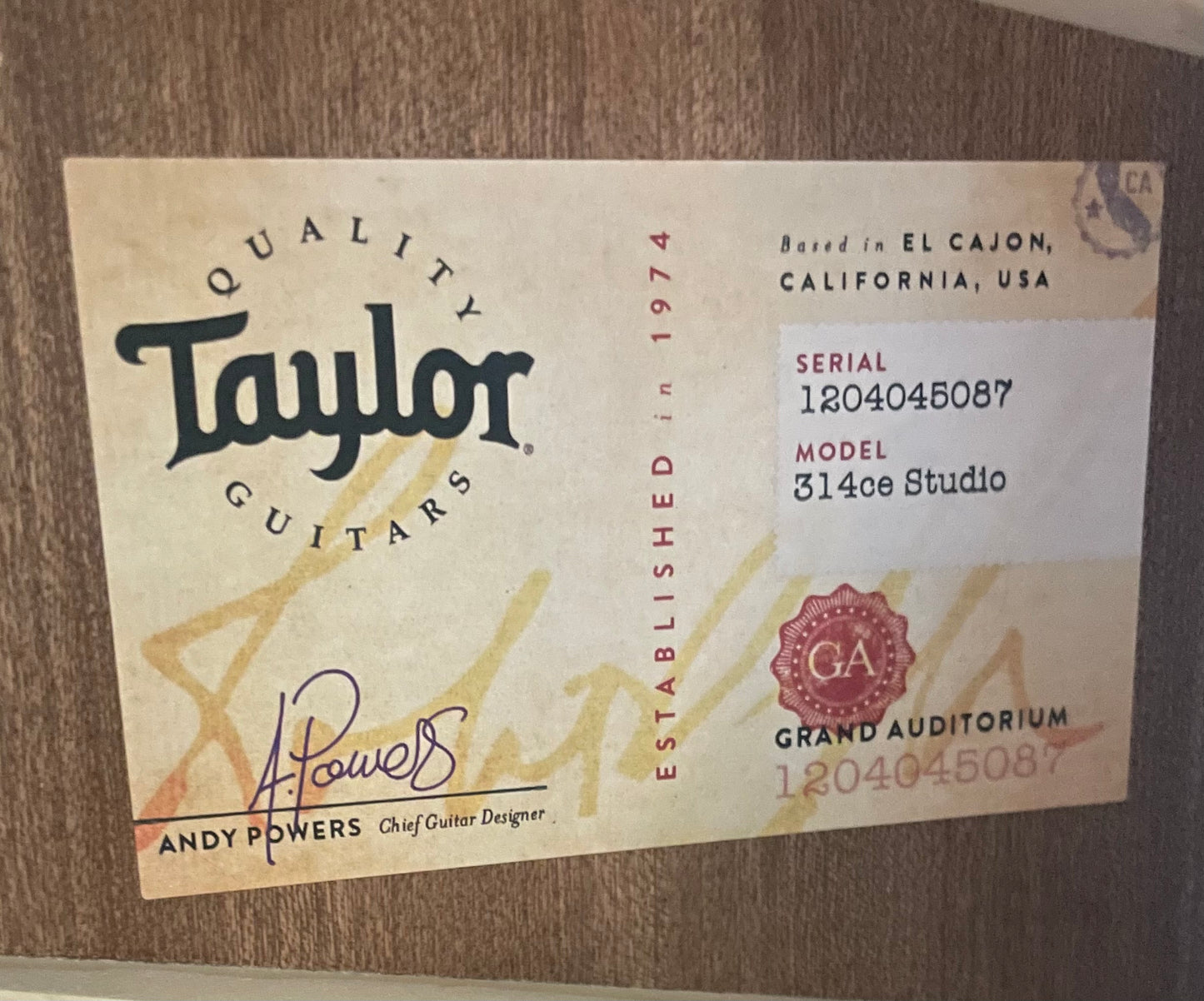 Taylor 314ce Studio Acoustic-electric Guitar - Tobacco Burst