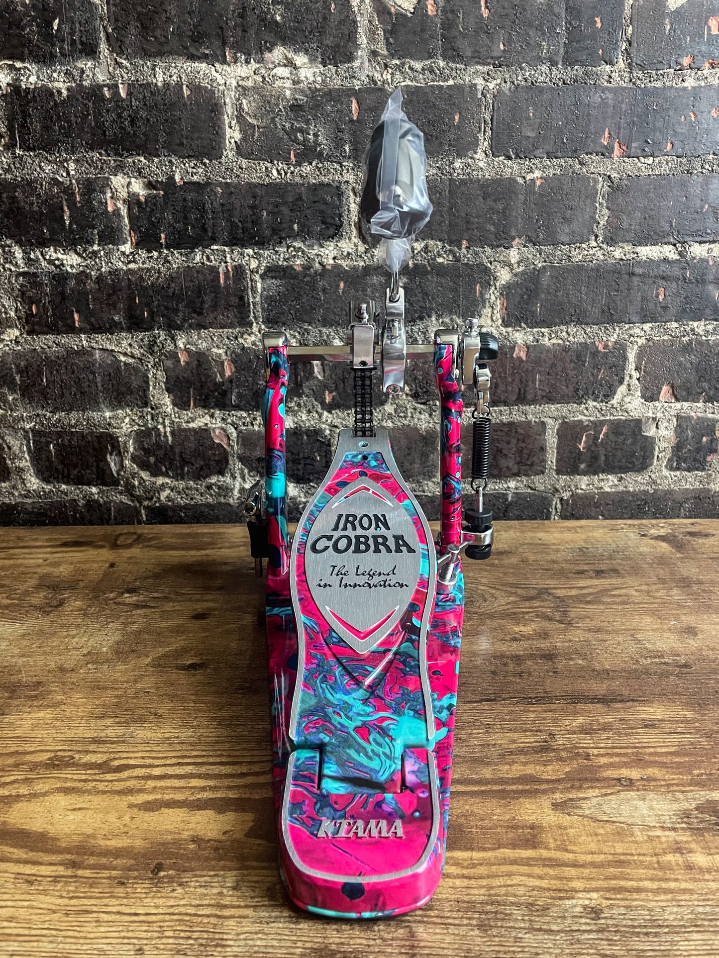 Tama 50th-anniversary Limited Iron Cobra Power Glide Kick Pedal - Marble Coral Swirl