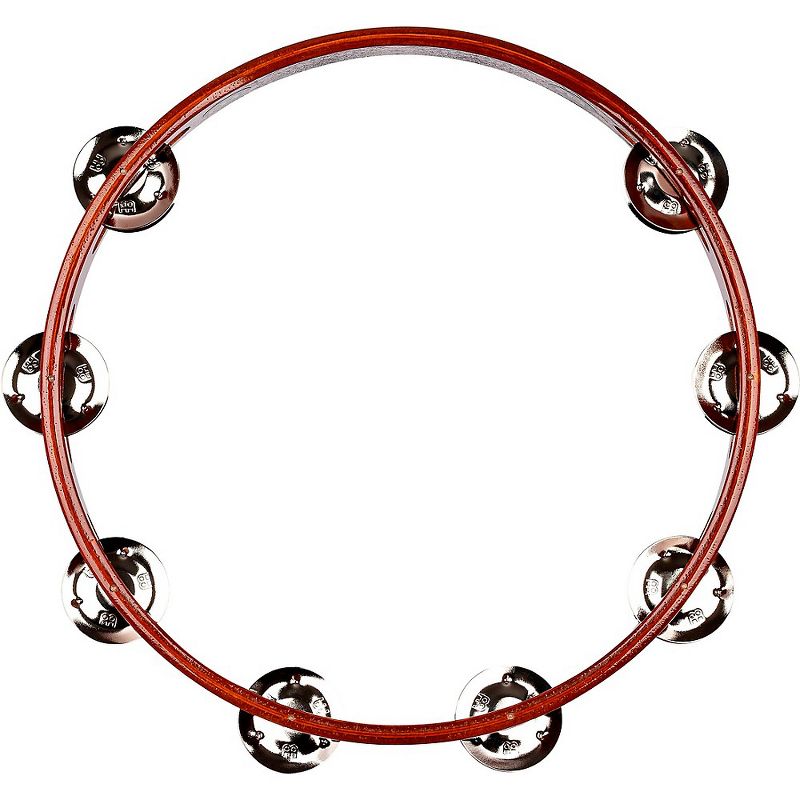 Meinl Wood Tambourine Single Row Steel Jingles
