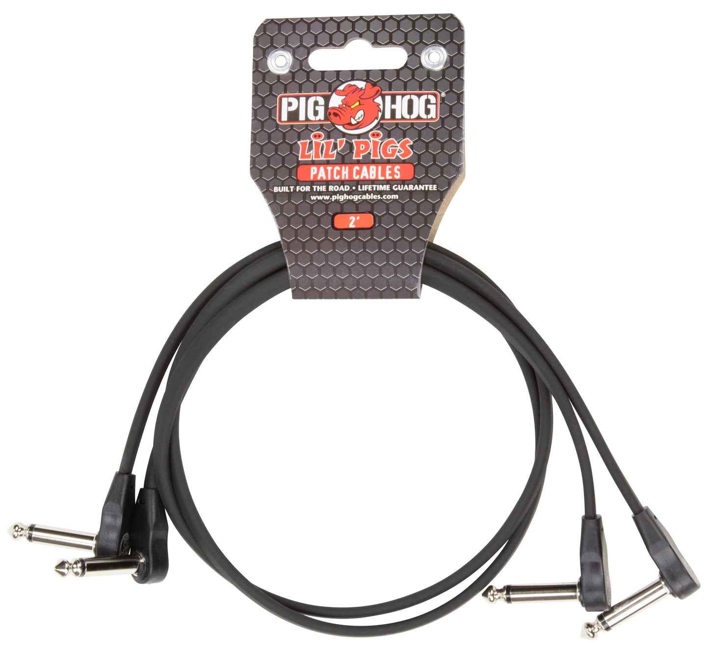 PIG HOG LIL PIGS 2FT LOW PROFILE PATCH CABLES - 2 PACK