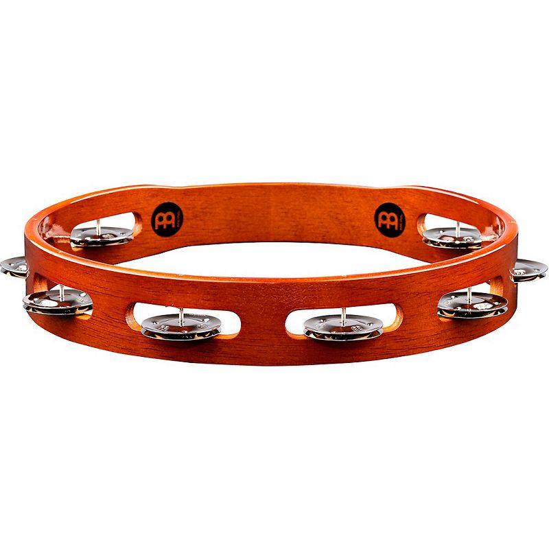 Meinl Wood Tambourine Single Row Steel Jingles