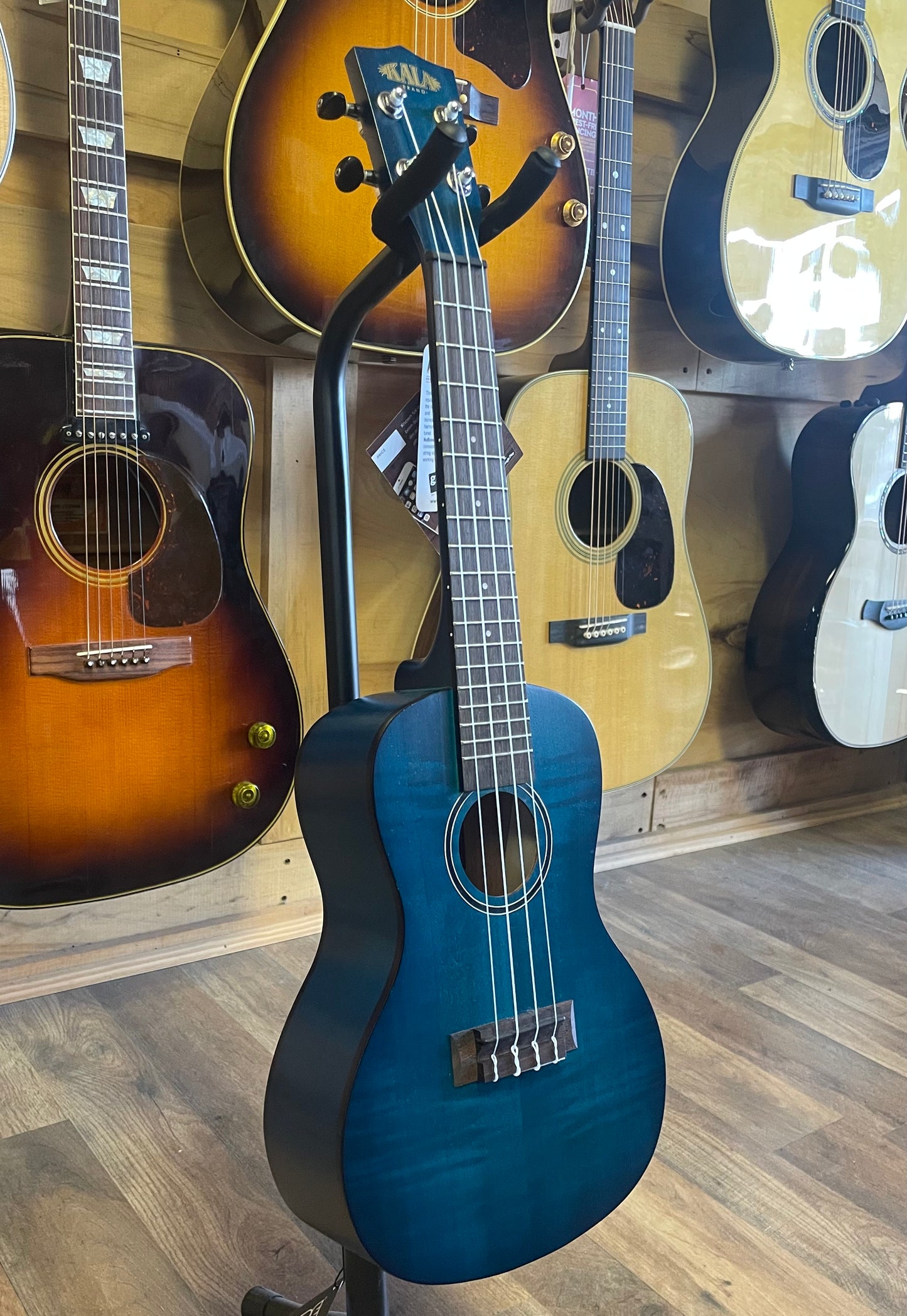 Kala KA-CEMB Exotic Mahogany Concert Ukulele - Blue Satin (NEW)