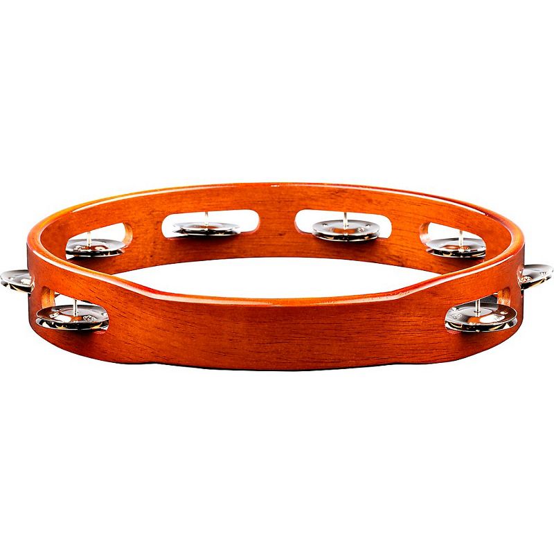 Meinl Wood Tambourine Single Row Steel Jingles