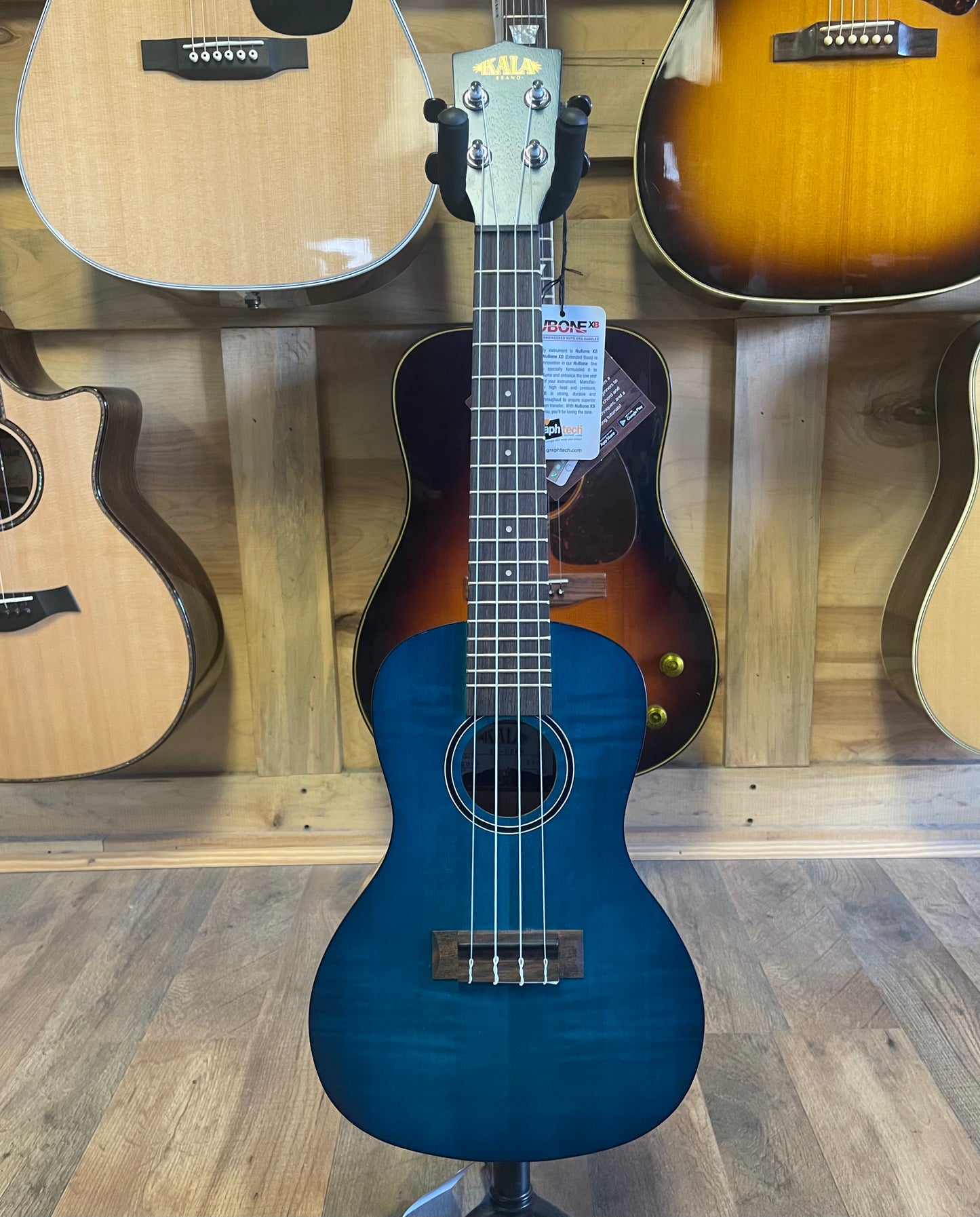 Kala KA-CEMB Exotic Mahogany Concert Ukulele - Blue Satin (NEW)