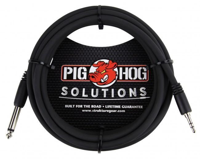 Pig Hog PX-35T4M Solutions 3.5mm TRS to 1/4" Mono Adapter Cable (10 ft.)