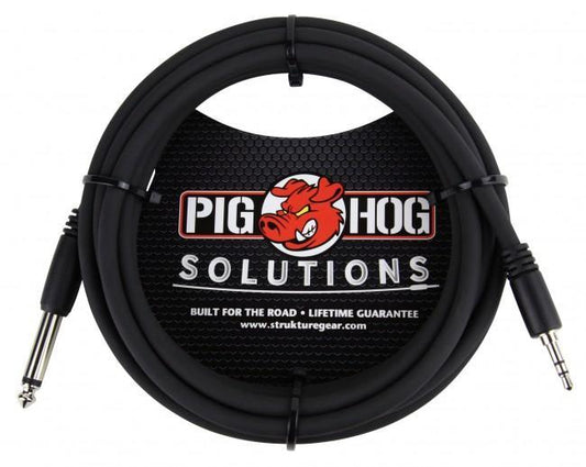 Pig Hog PX-35T4M Solutions 3.5mm TRS to 1/4" Mono Adapter Cable (10 ft.)