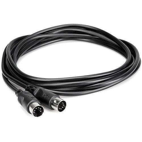 Hosa Technology MID-310 Standard MIDI Cable Male to MIDI Male Cable 10' - Black