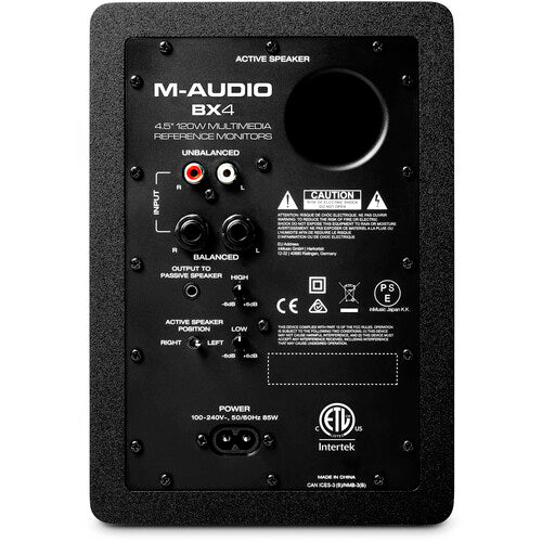 M-Audio BX4 4.5" 120W Studio Monitor Pair