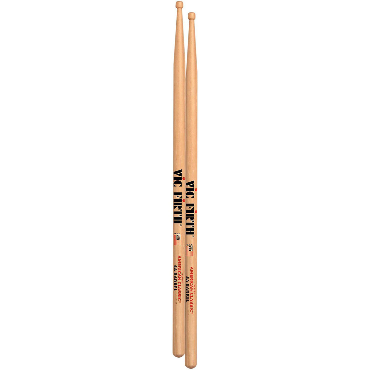 Vic Firth American Classic Drum Sticks With Barrel Tip Wood 5A