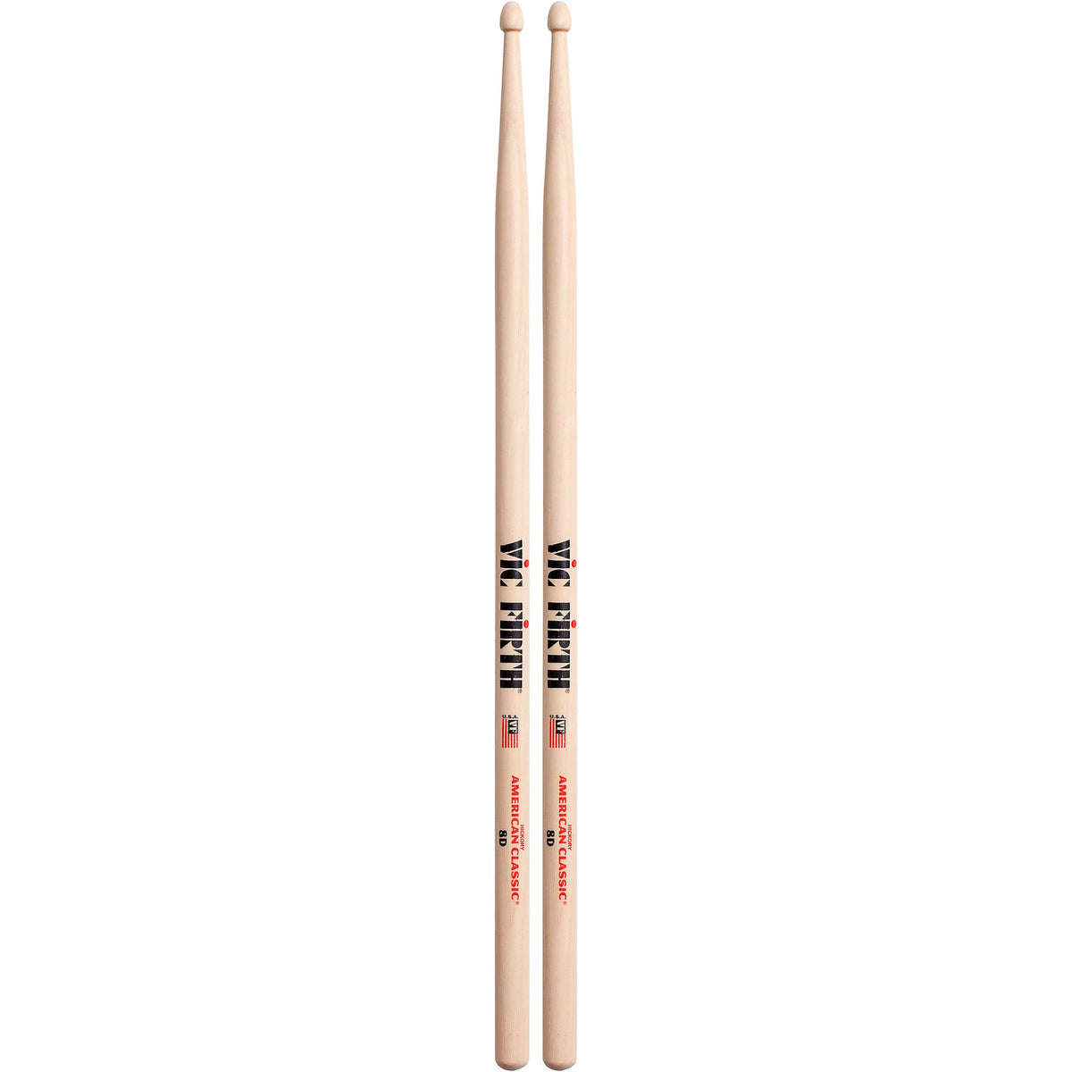 Vic Firth American Classic Hickory Drum Sticks - Wood 8D