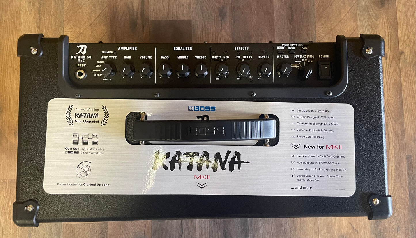 Boss Katana-50 MkII 1 x 12-inch 50-watt Combo Amp (NEW)