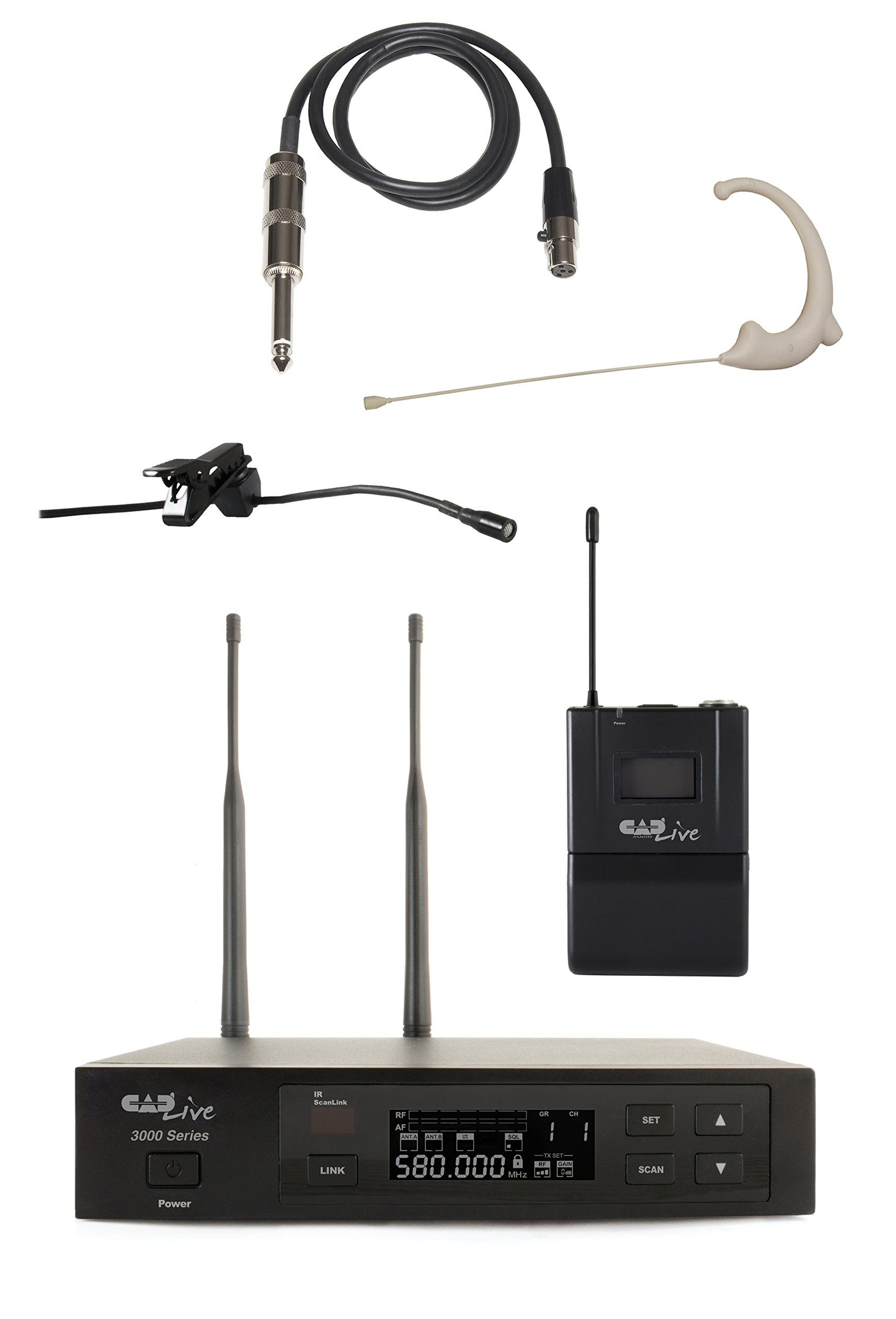 CAD Audio CADLive WX3010 Wireless Bodypack System with E19 Earset and E29 Lav Microphone