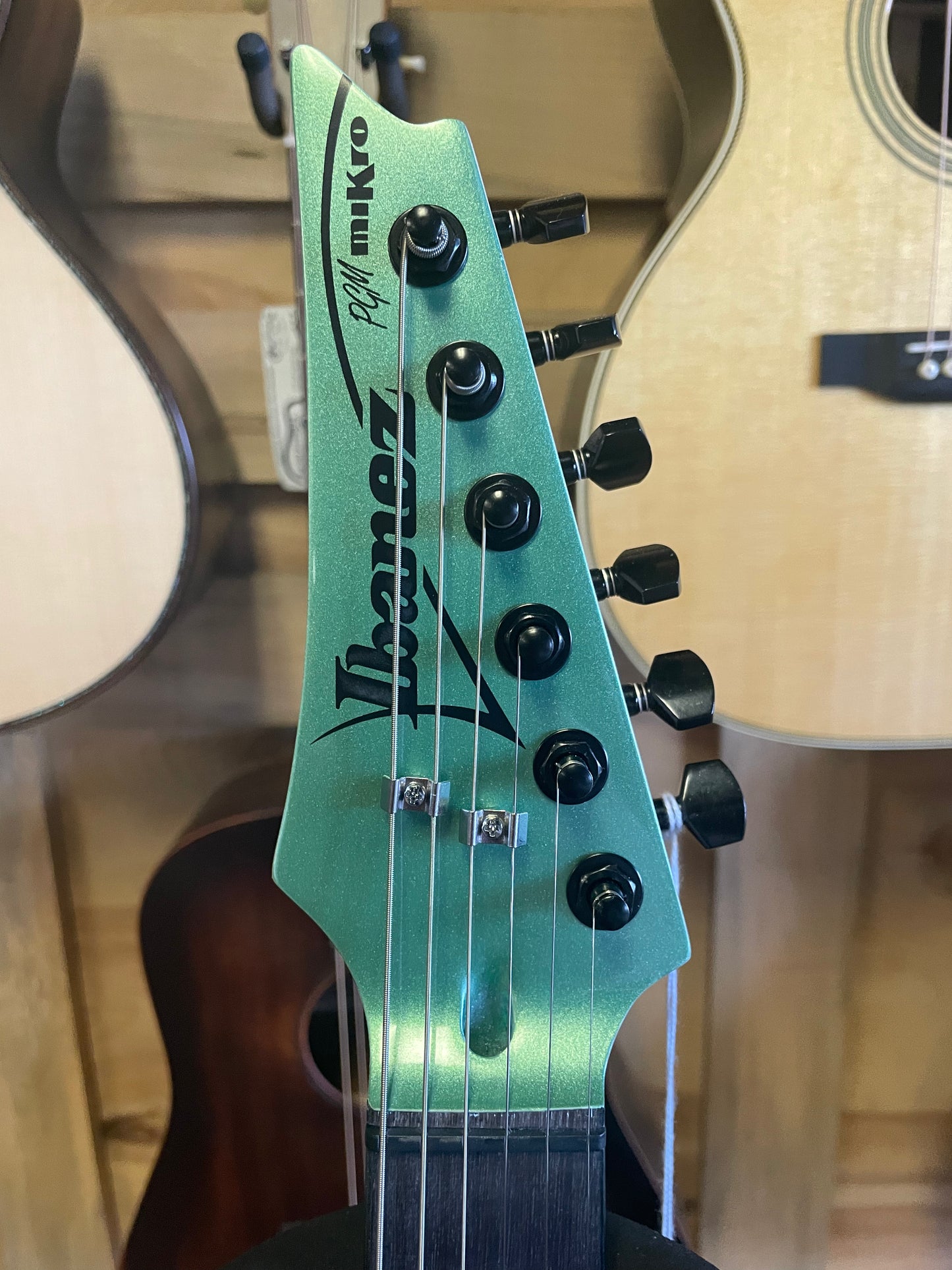 Ibanez Paul Gilbert Signature Mikro PGMM21 Electric Guitar - Metallic Light Green (NEW)