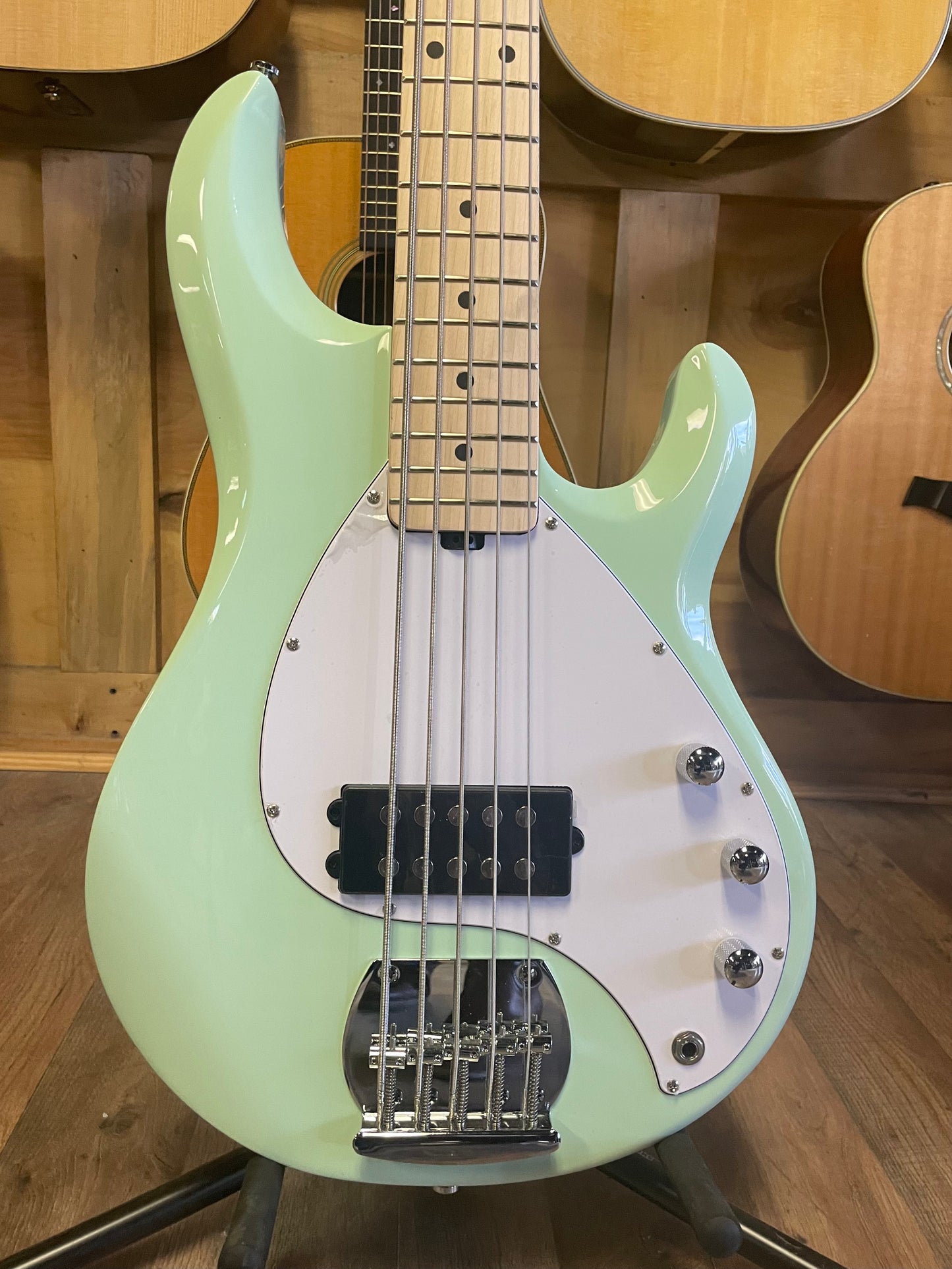 Sterling By Music Man StingRay RAY5 Bass Guitar - Mint Green