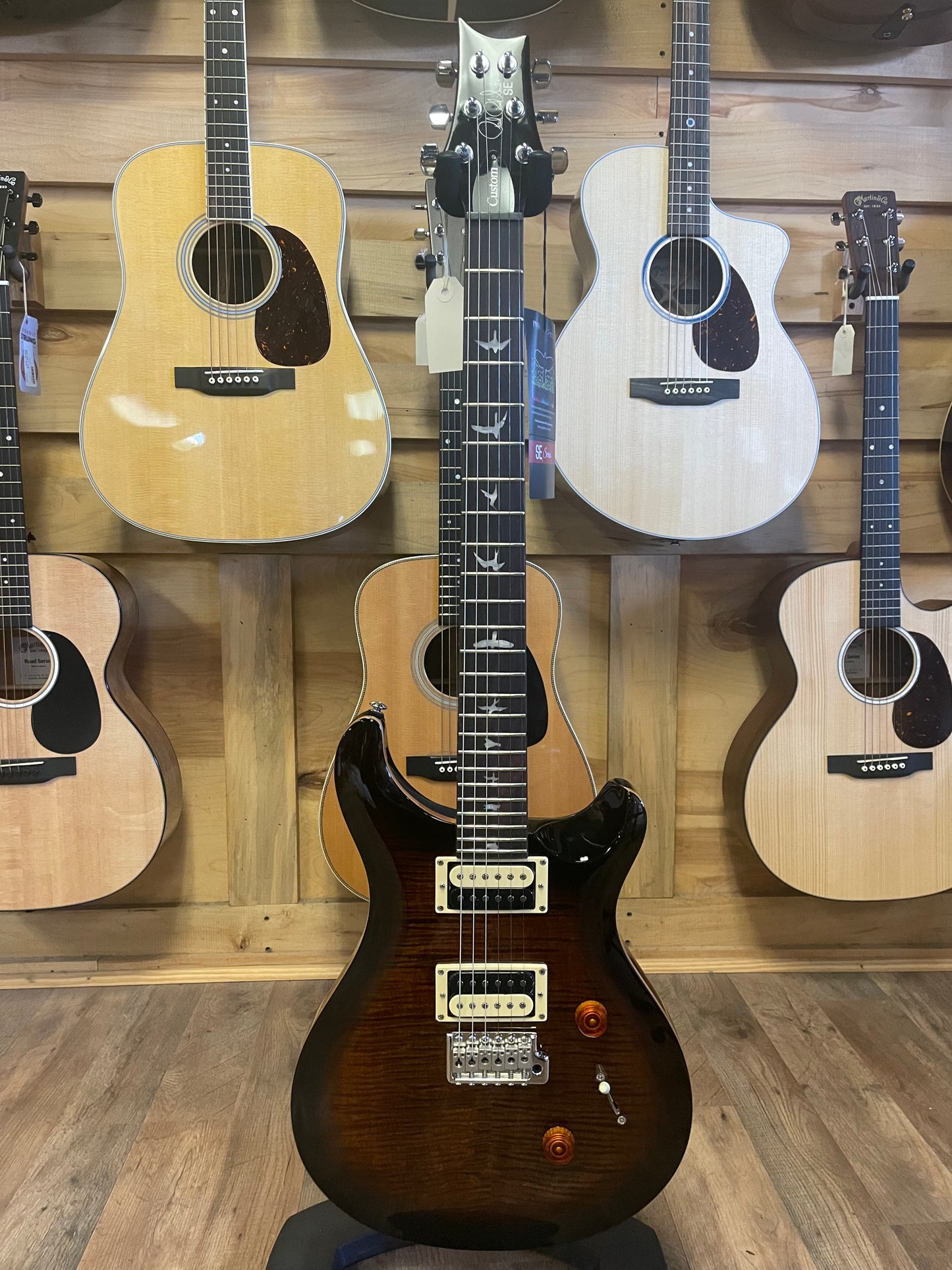 PRS SE Custom 24 Electric Guitar - Black Gold Sunburst (NEW)