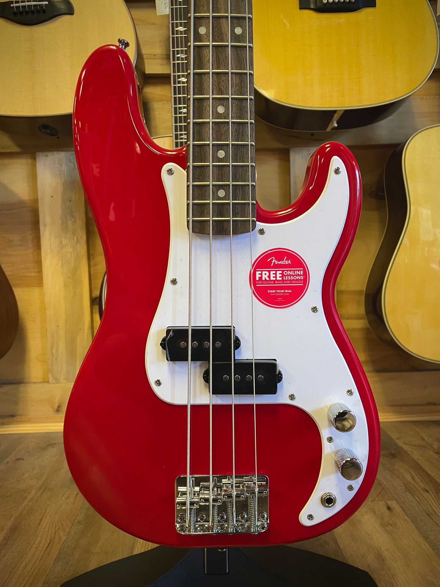Squier Mini Precision Bass Electric Bass - Dakota Red with Laurel Fingerboard