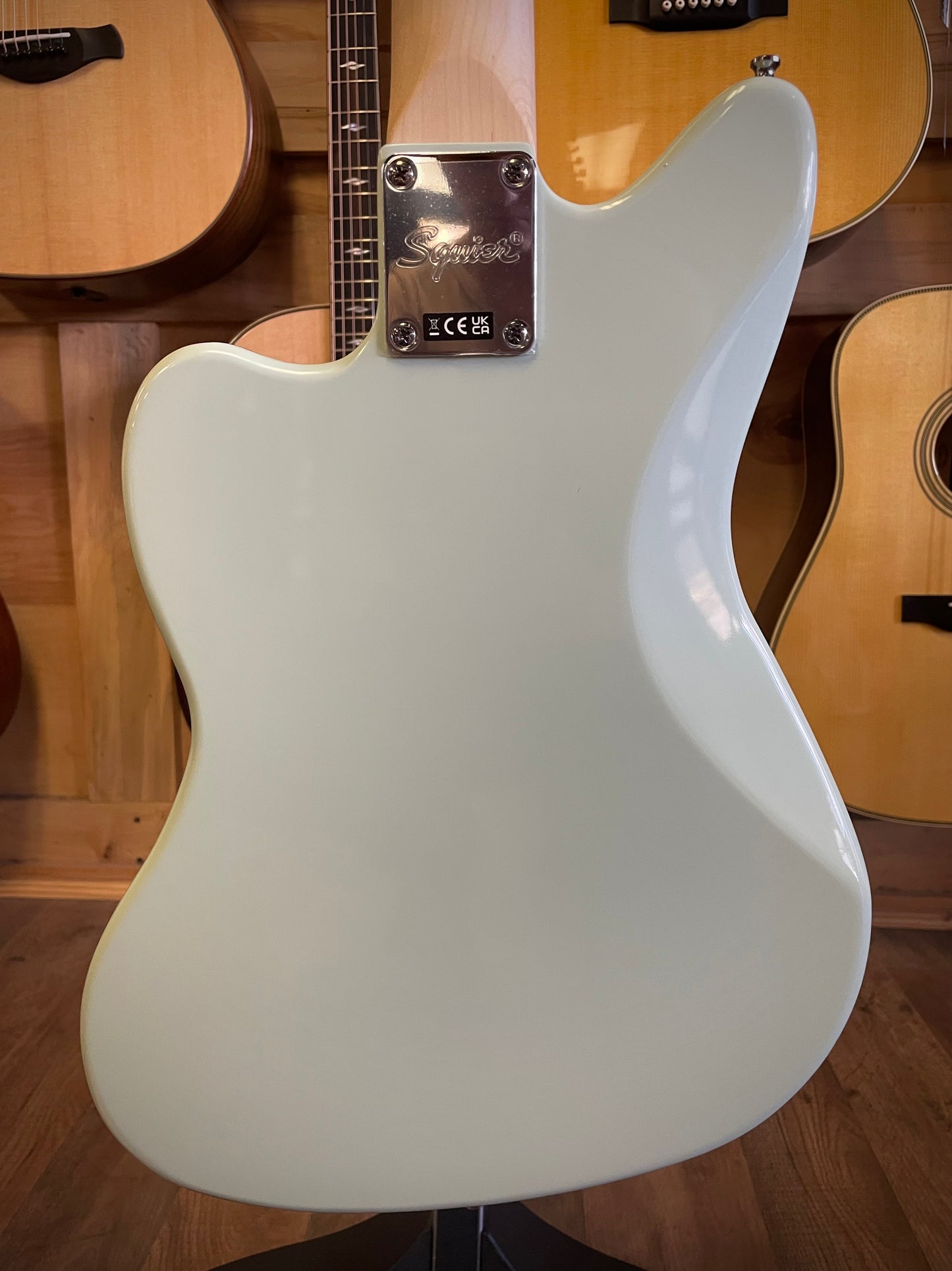 Squier Mini Jazzmaster HH Electric Guitar- Surf Green with Maple Fingerboard
