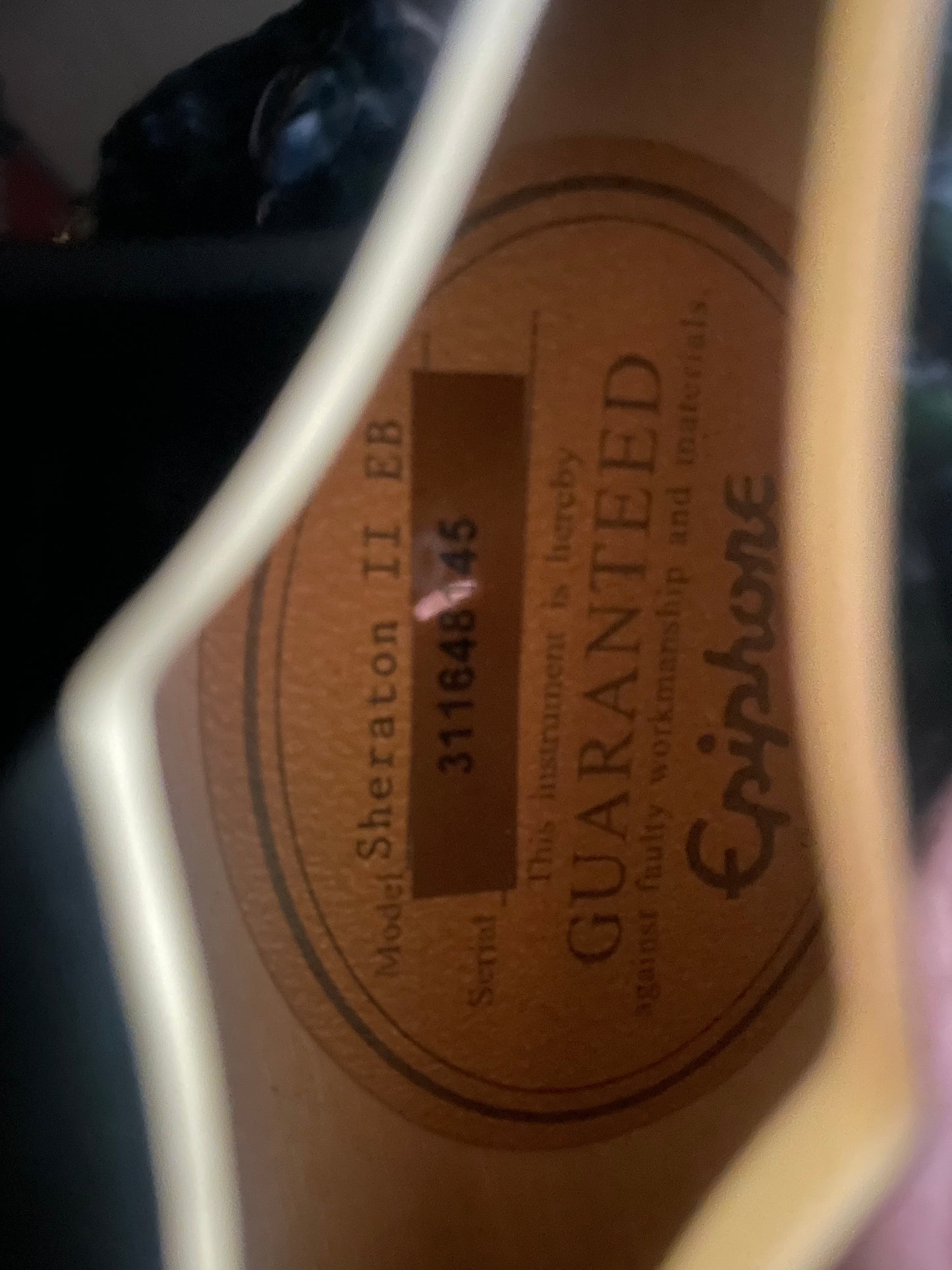 Factory 2nd Epiphone Sheraton II-Ebony (USED)