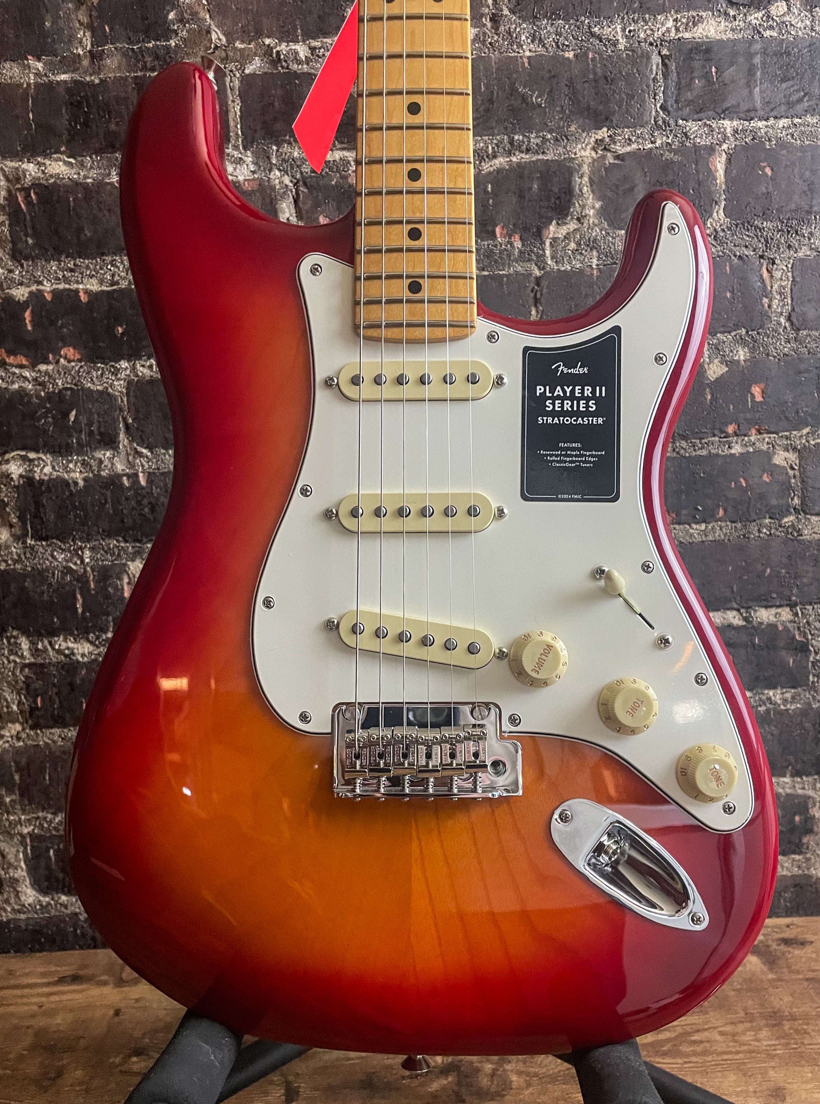 Fender Player II Stratocaster Electric Guitar - Aged Cherry Burst with ...