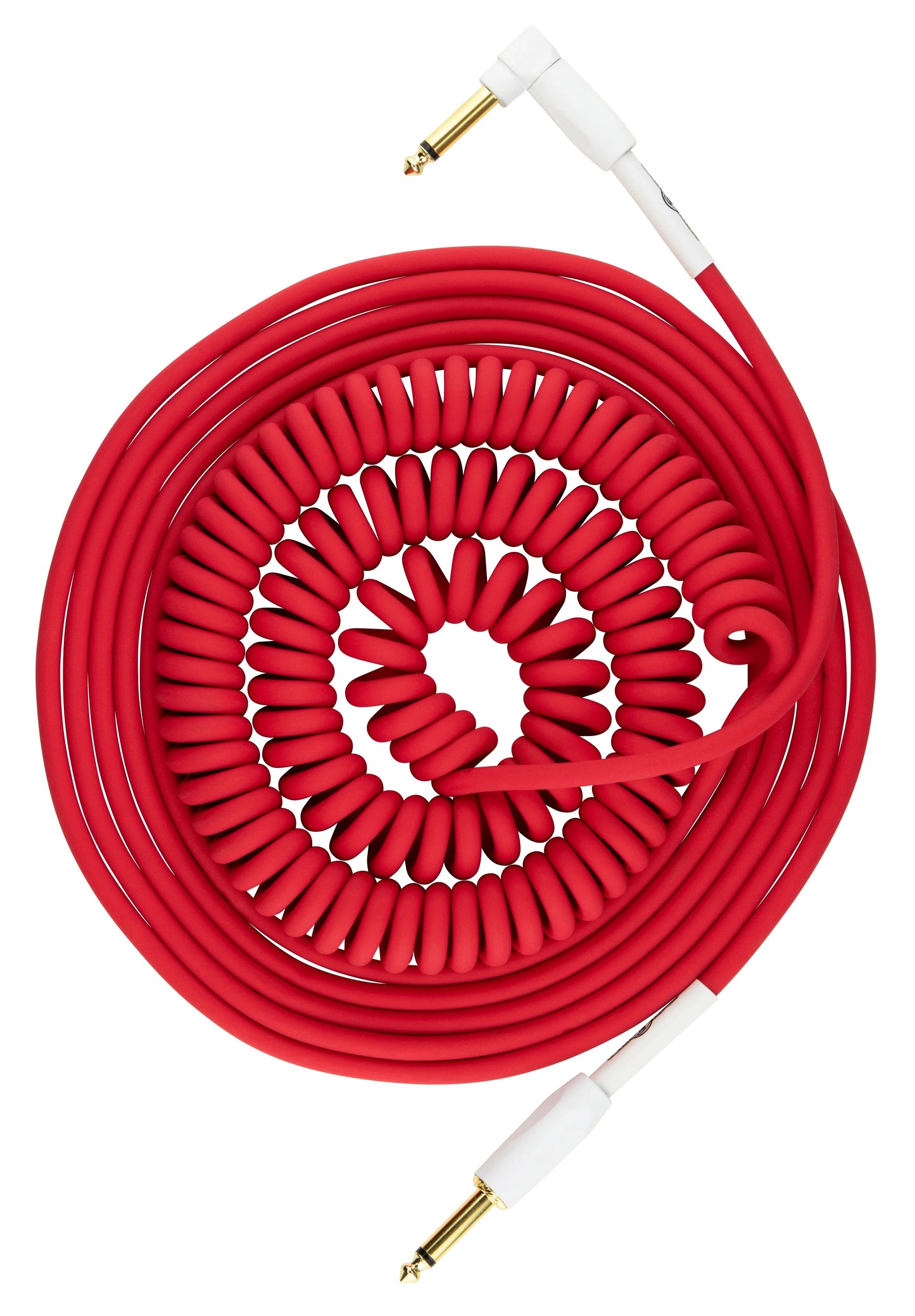 PIG HOG "HALF COIL" INSTRUMENT CABLE, 30 FT, CANDY APPLE RED