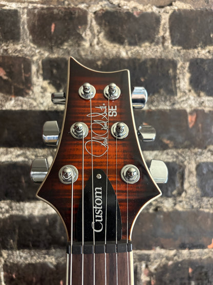 PRS SE Custom 24 Semi-Hollow Piezo - Orange Tiger Smokeburst