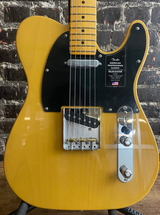 Fender American Professional Classic Telecaster Electric Guitar - Butterscotch Blonde