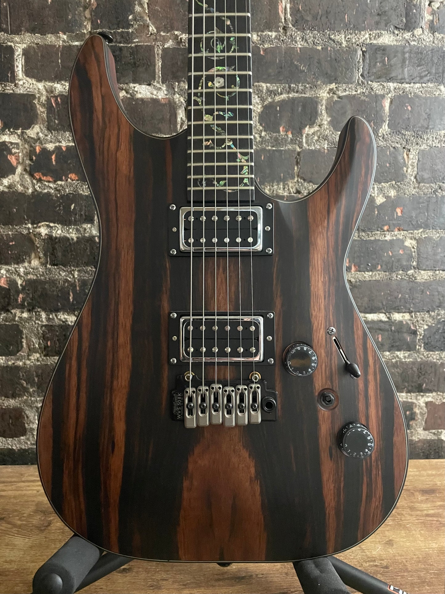 Schecter C-1 Exotic Ebony Electric Guitar - Natural Satin
