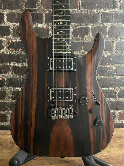 Schecter C-1 Exotic Ebony Electric Guitar - Natural Satin