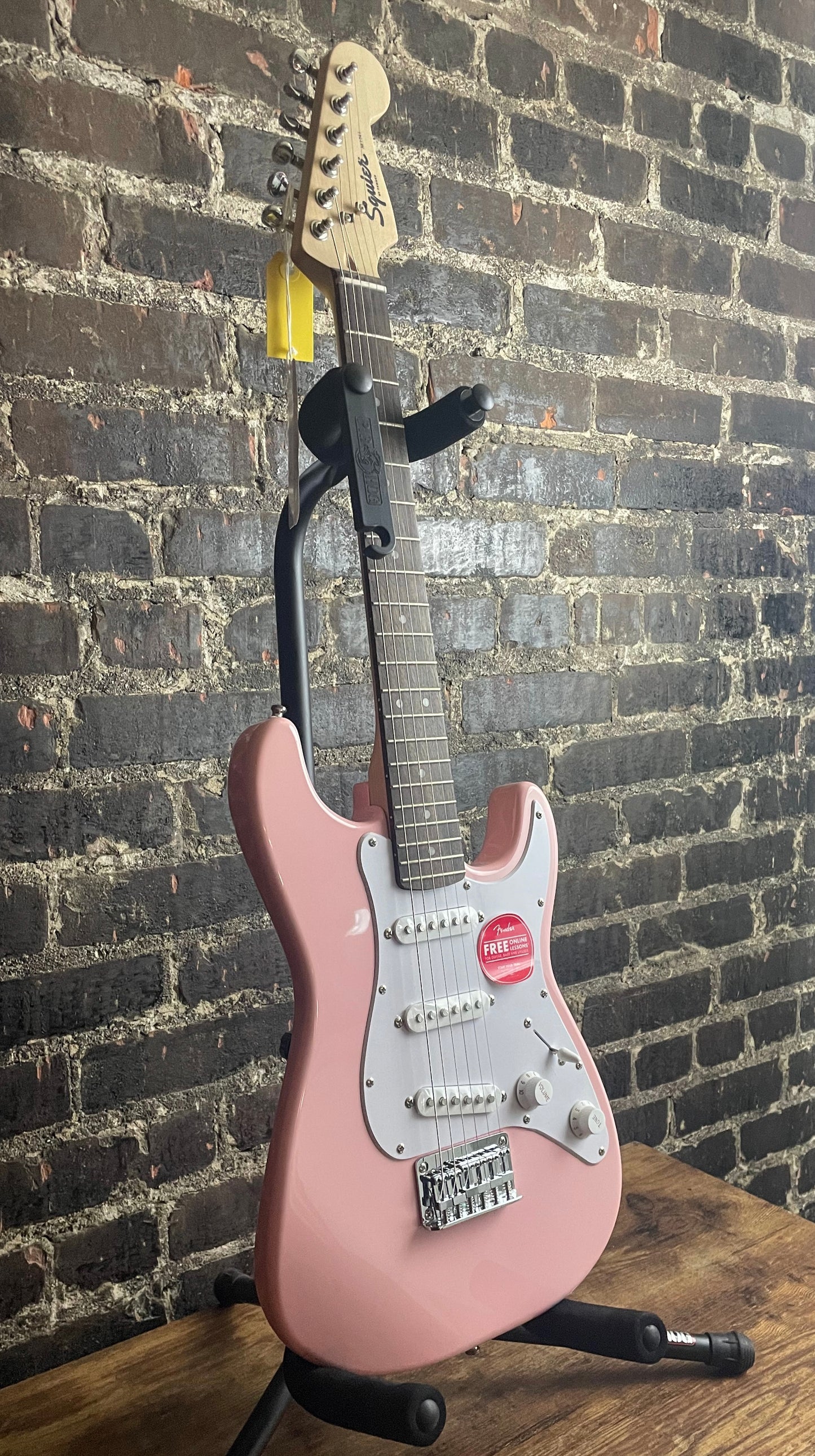 Squier Mini Stratocaster Electric Guitar - Shell Pink with Laurel Fingerboard