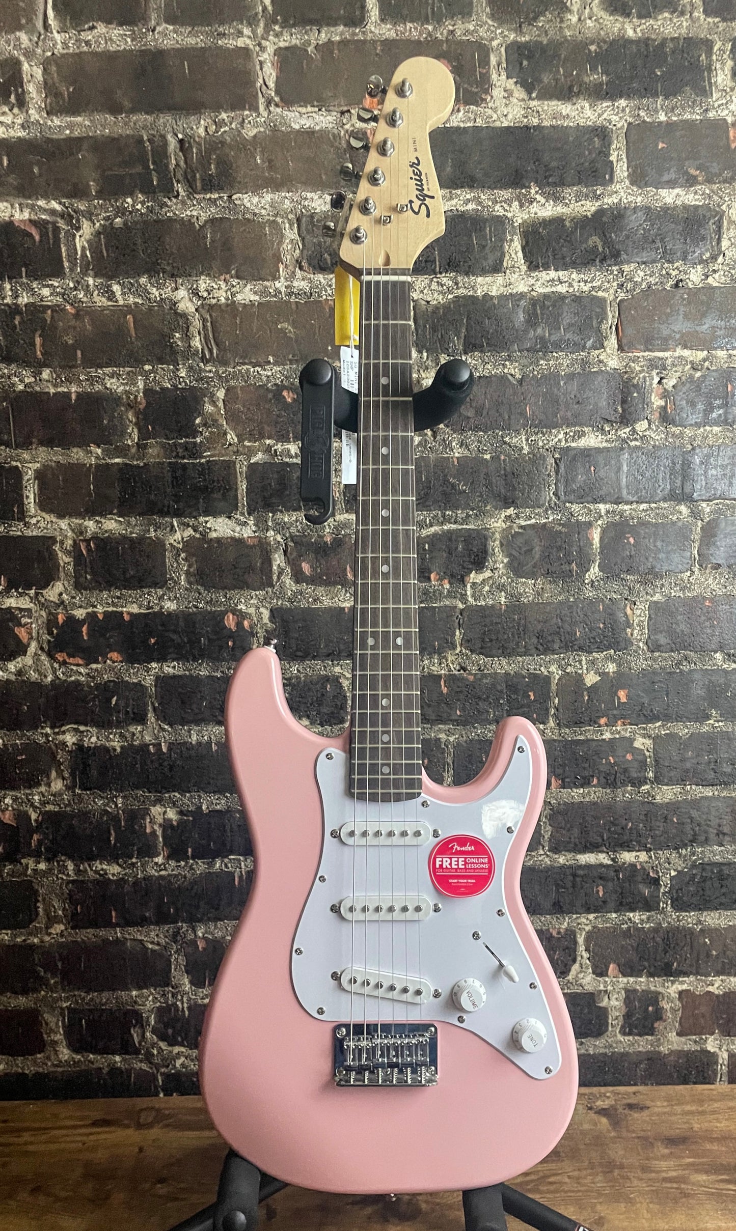 Squier Mini Stratocaster Electric Guitar - Shell Pink with Laurel Fingerboard