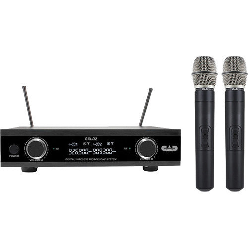 CAD GXLD2HH Dual-Channel Digital Wireless Handheld Microphone System