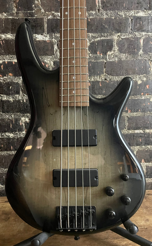 Ibanez Gio GSR205SMNGT Bass Guitar - Spalted Maple, Natural Gray Burst