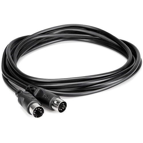 Hosa Technology Standard MIDI to MIDI Cable (3', Black)
