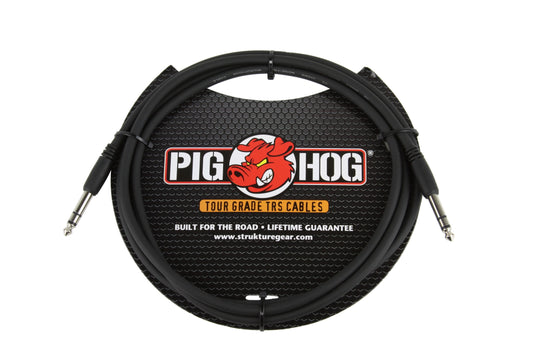 PIG HOG 6FT 1/4" TRS - 1/4" TRS CABLE