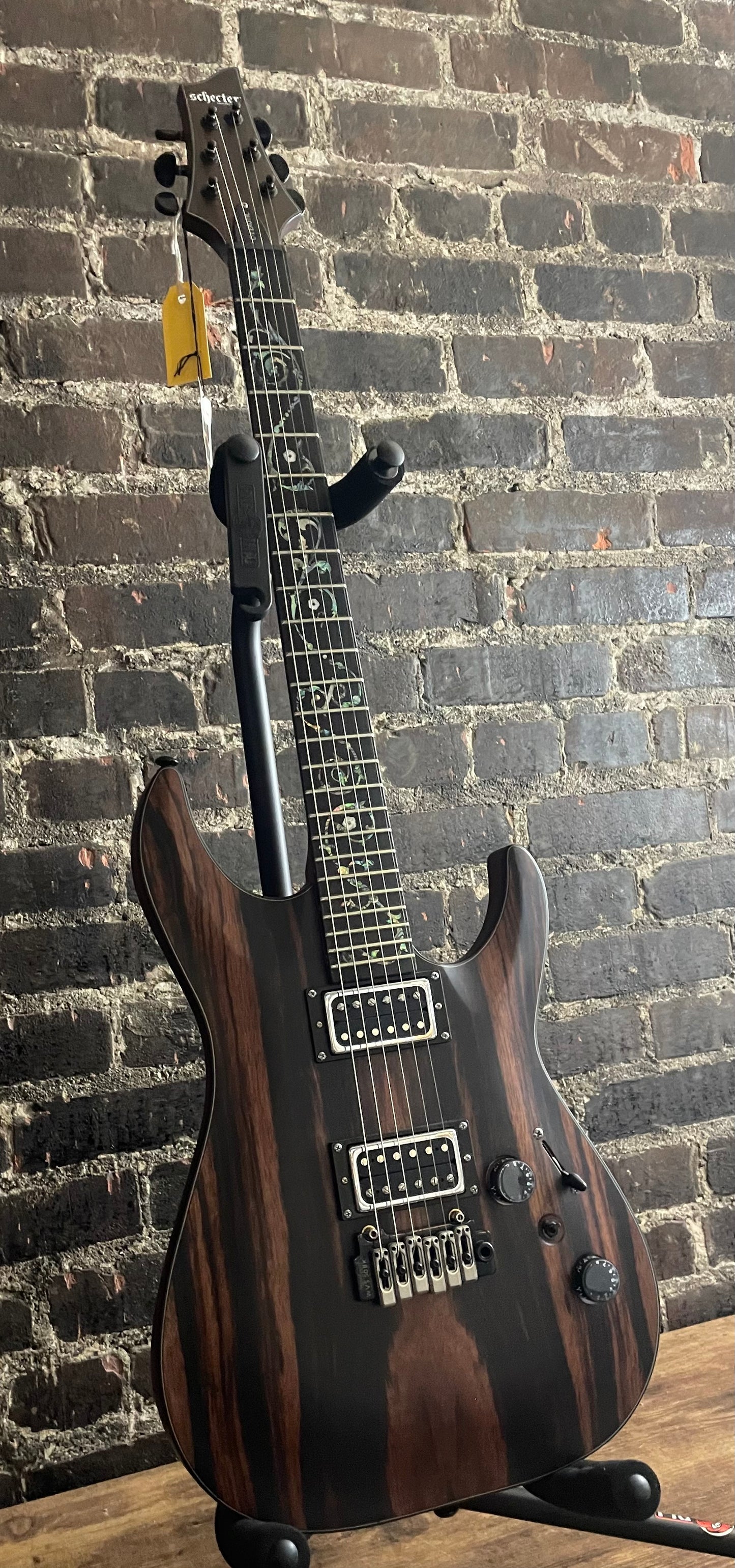 Schecter C-1 Exotic Ebony Electric Guitar - Natural Satin