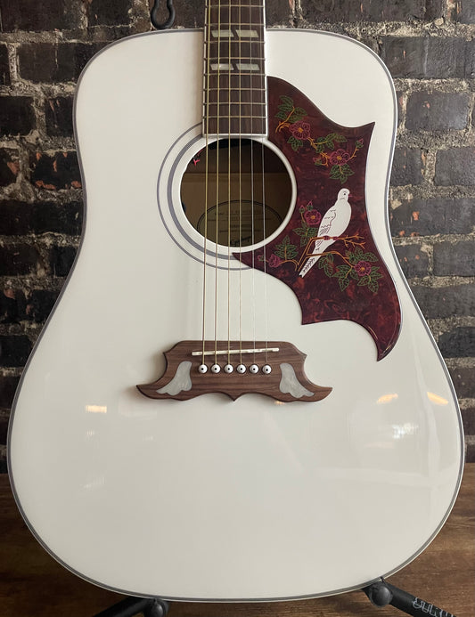 2024 Epiphone Dove Studio Limited-Edition Acoustic-Electric Guitar Alpine White (USED)