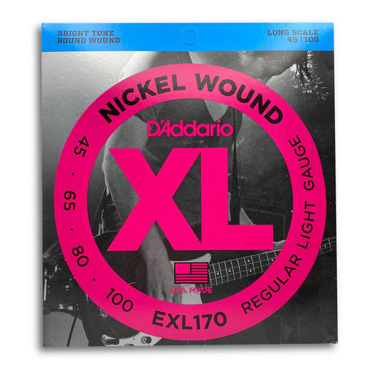 D'Addario EXL170 XL Nickel Wound Bass Strings (Soft, Long)