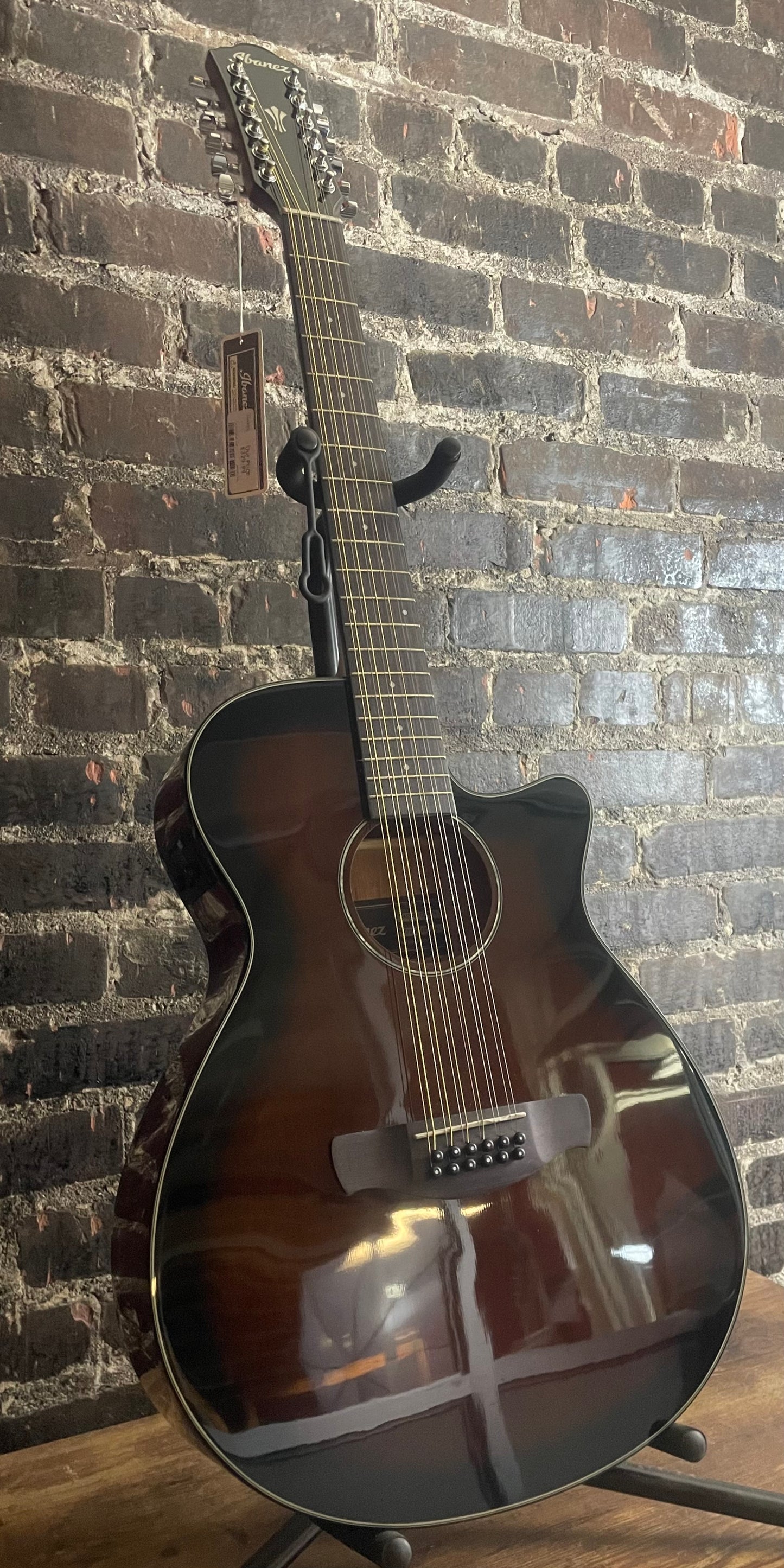 Ibanez AEG5012 12-string Acoustic-electric Guitar - Dark Violin Sunburst