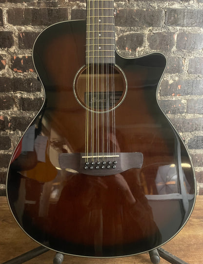 Ibanez AEG5012 12-string Acoustic-electric Guitar - Dark Violin Sunburst