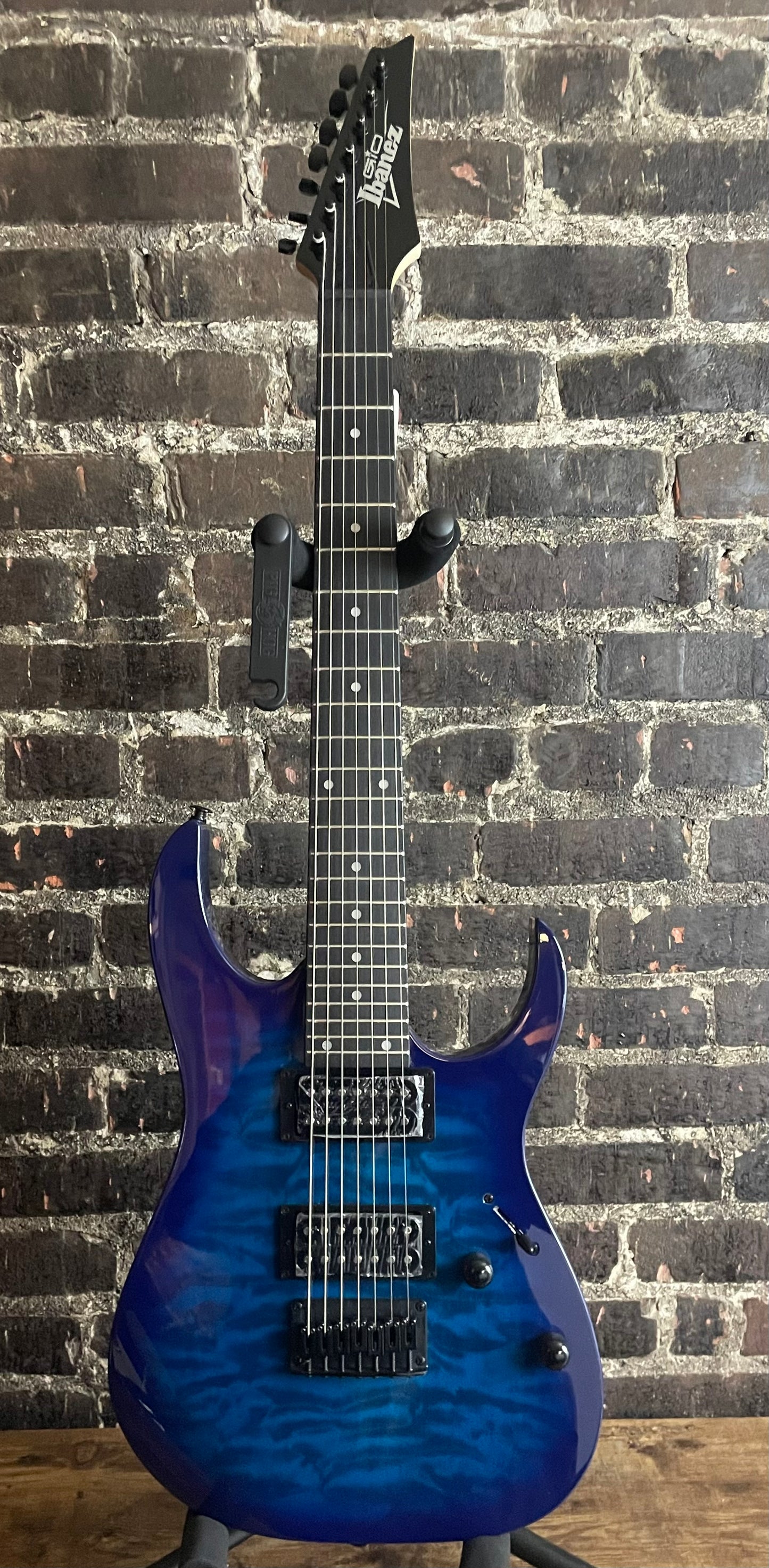 Ibanez Gio GRG7221QA Electric Guitar - Transparent Blue Burst