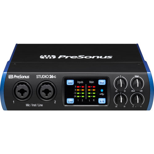 PreSonus Studio 26c Desktop 2x4 USB Type-C Audio/MIDI Interface