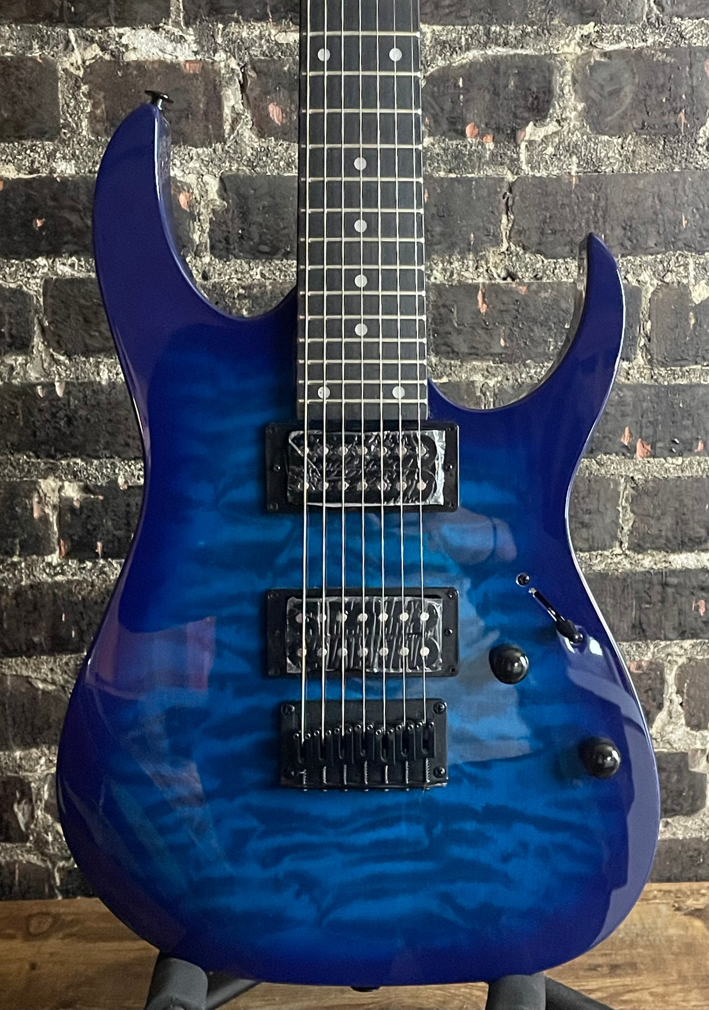 Ibanez Gio GRG7221QA Electric Guitar - Transparent Blue Burst