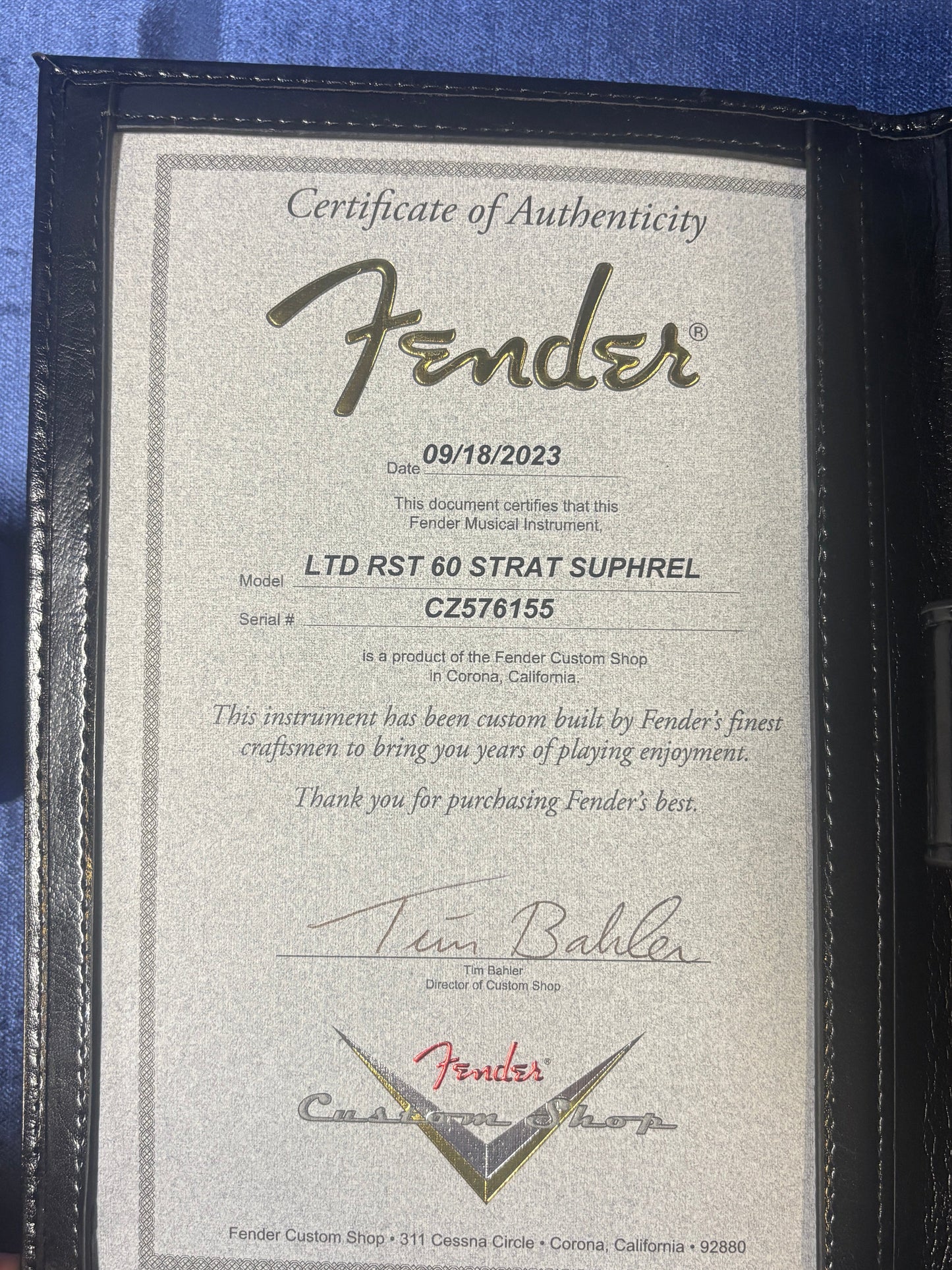 Fender Custom Shop Stratocaster 2023 (USED)
