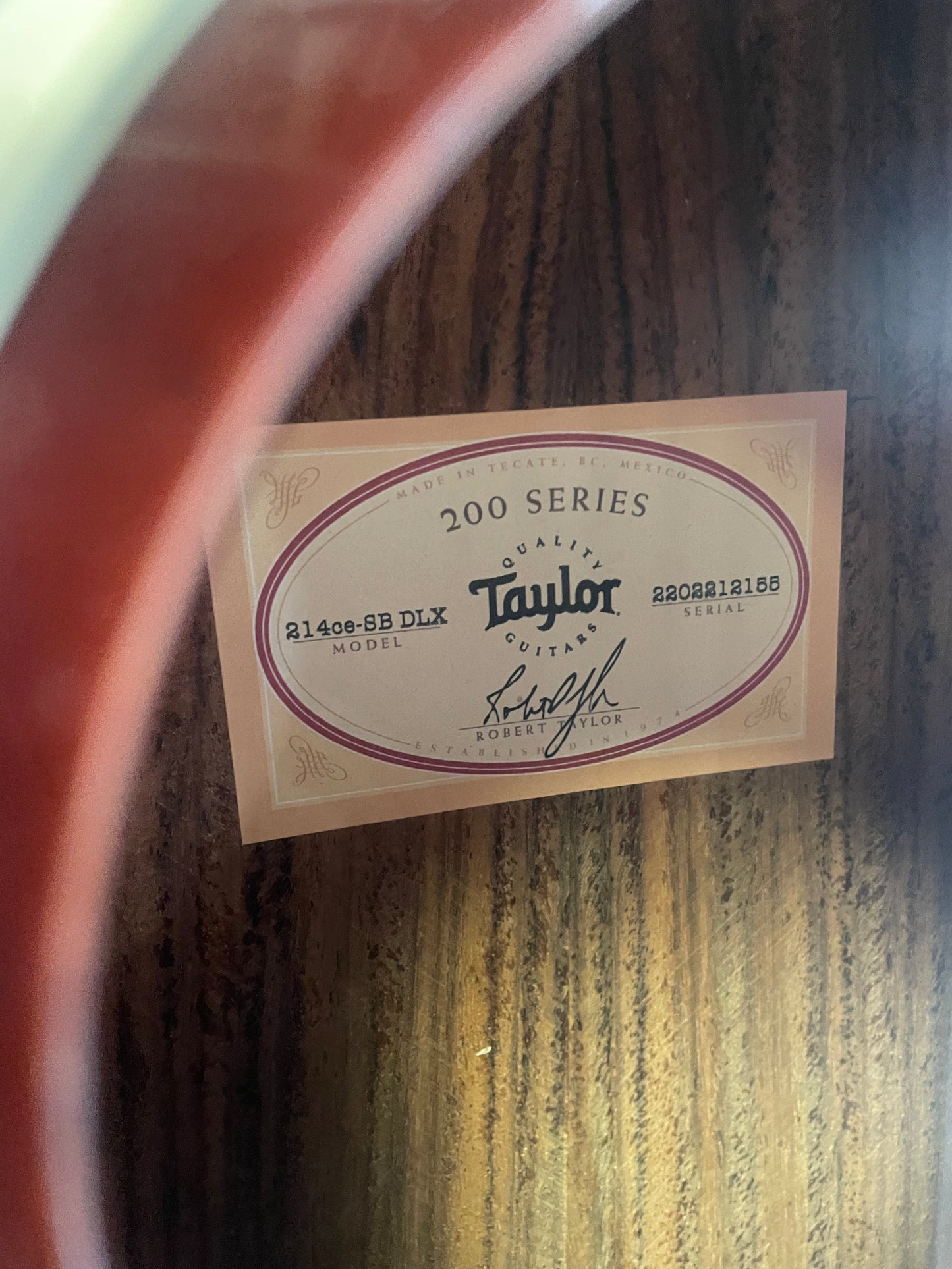Taylor 214ce-SB DLX Left Handed (NEW)