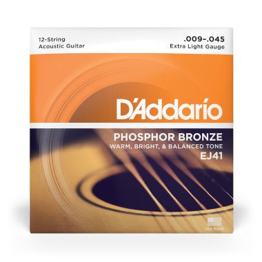 D'Addario Phosphor Bronze 12-String Acoustic Guitar EJ41