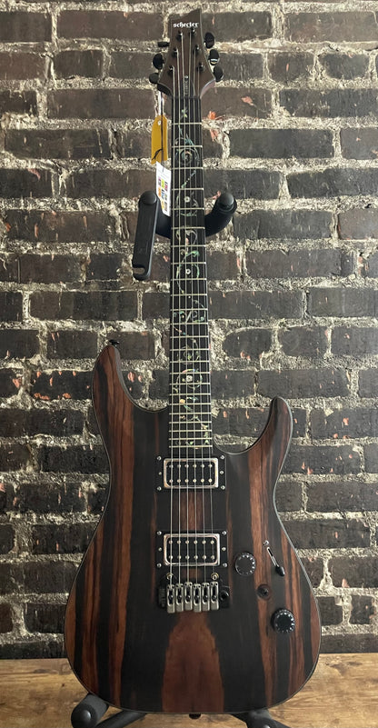 Schecter C-1 Exotic Ebony Electric Guitar - Natural Satin