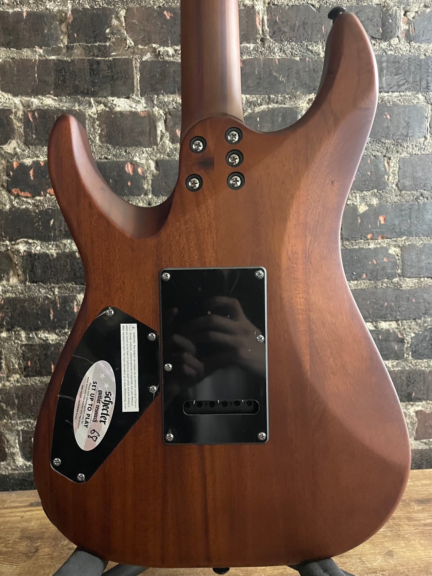 Schecter C-1 Exotic Ebony Electric Guitar - Natural Satin