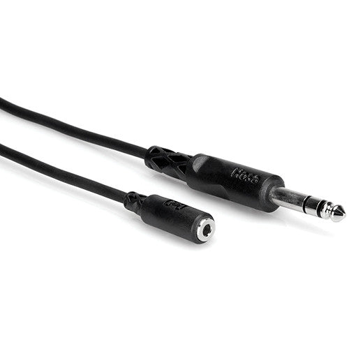Hosa Technology Stereo Mini Female to Stereo 1/4" Male Headphone Extension Cable - 10'