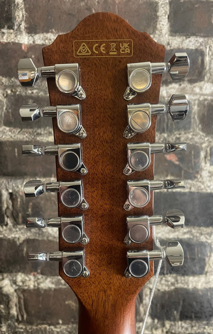 Ibanez AEG5012 12-string Acoustic-electric Guitar - Dark Violin Sunburst