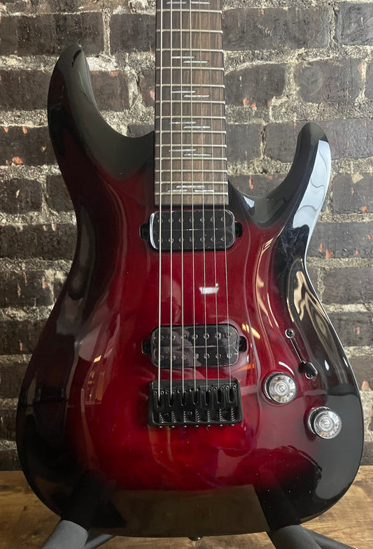 Schecter Omen Elite-7 Electric Guitar - Black Cherry Burst